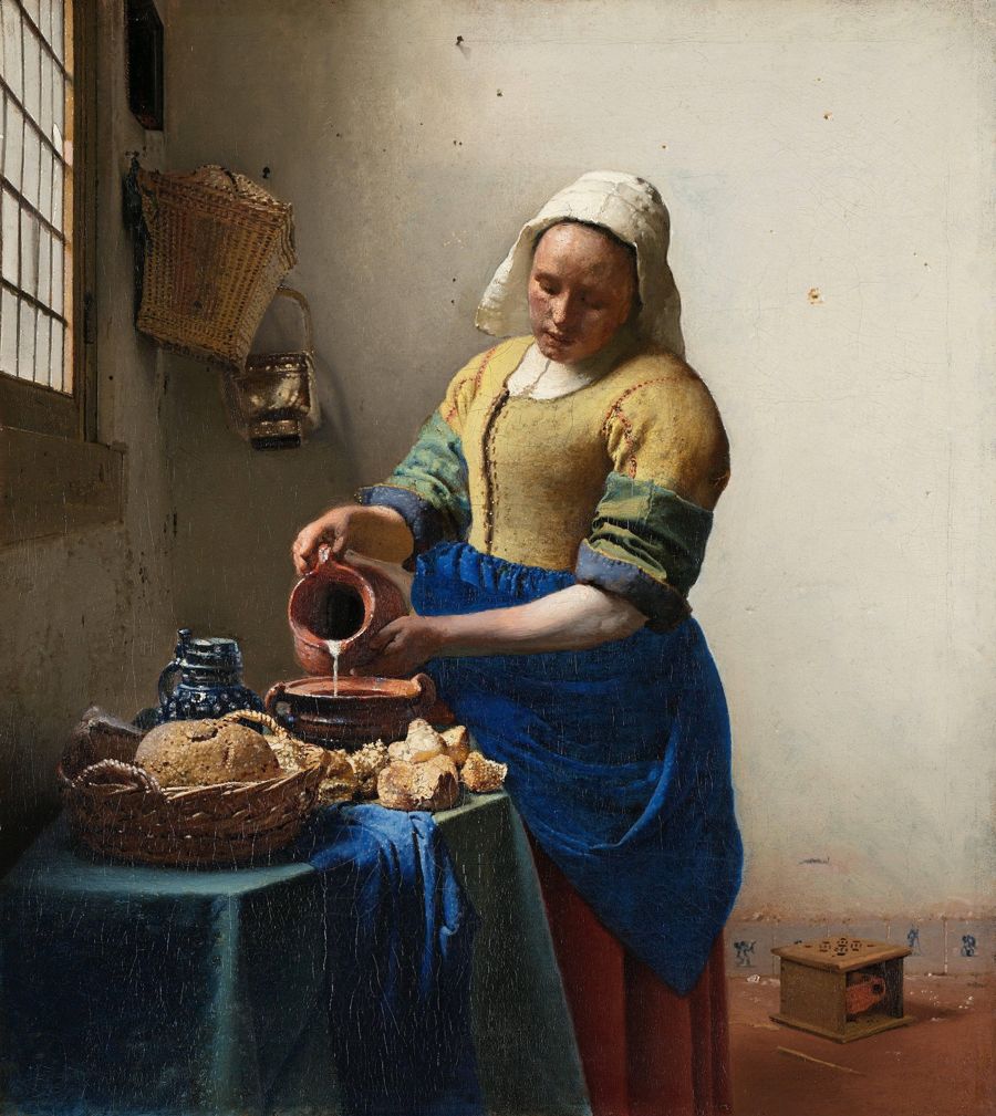 The Milkmaid by Vermeer, hand-painted oil reproduction